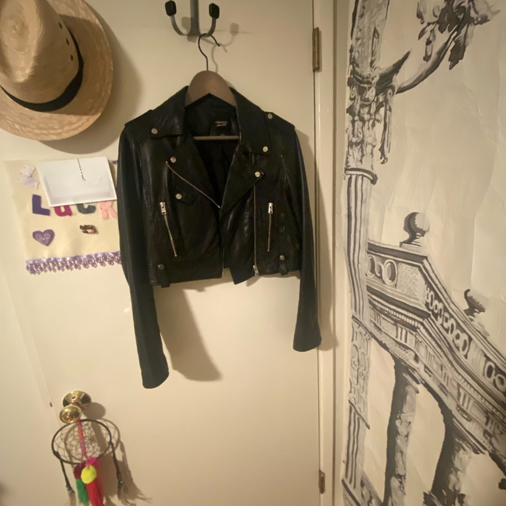 CIARA | LEATHER CROP BIKER JACKET Like New 🤩❤️ - Picture 7 of 10
